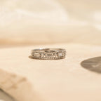 Diamond Stacking Ring Set Silver 18K Gold Plated