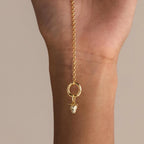 Strawberry Diamond Charm Silver 18K Gold Plated