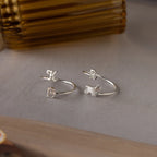 Initial Duo Pet Wrap Ring Silver 18K Gold Plated