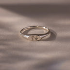 Hand & Footprint Signet Ring Silver 18K Gold Plated