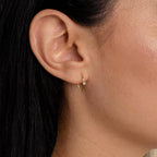 Rylee Diamond Wire Earrings Silver 18K Gold Plated