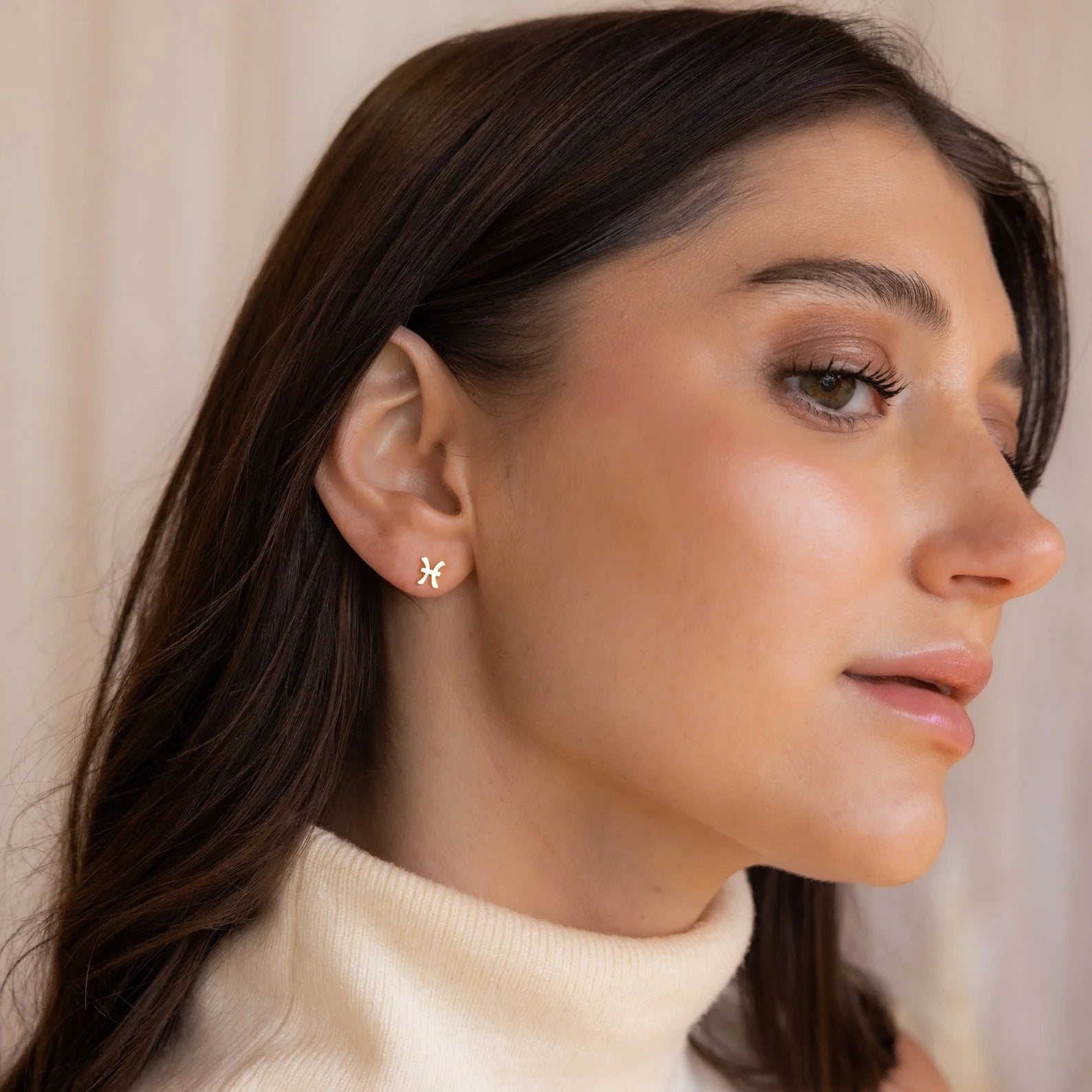 Tiny Zodiac Studs Silver 18K Gold Plated