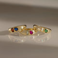 Baguette-Pear Cut Toi et Moi Dome Ring  Silver 18K Gold Plated
