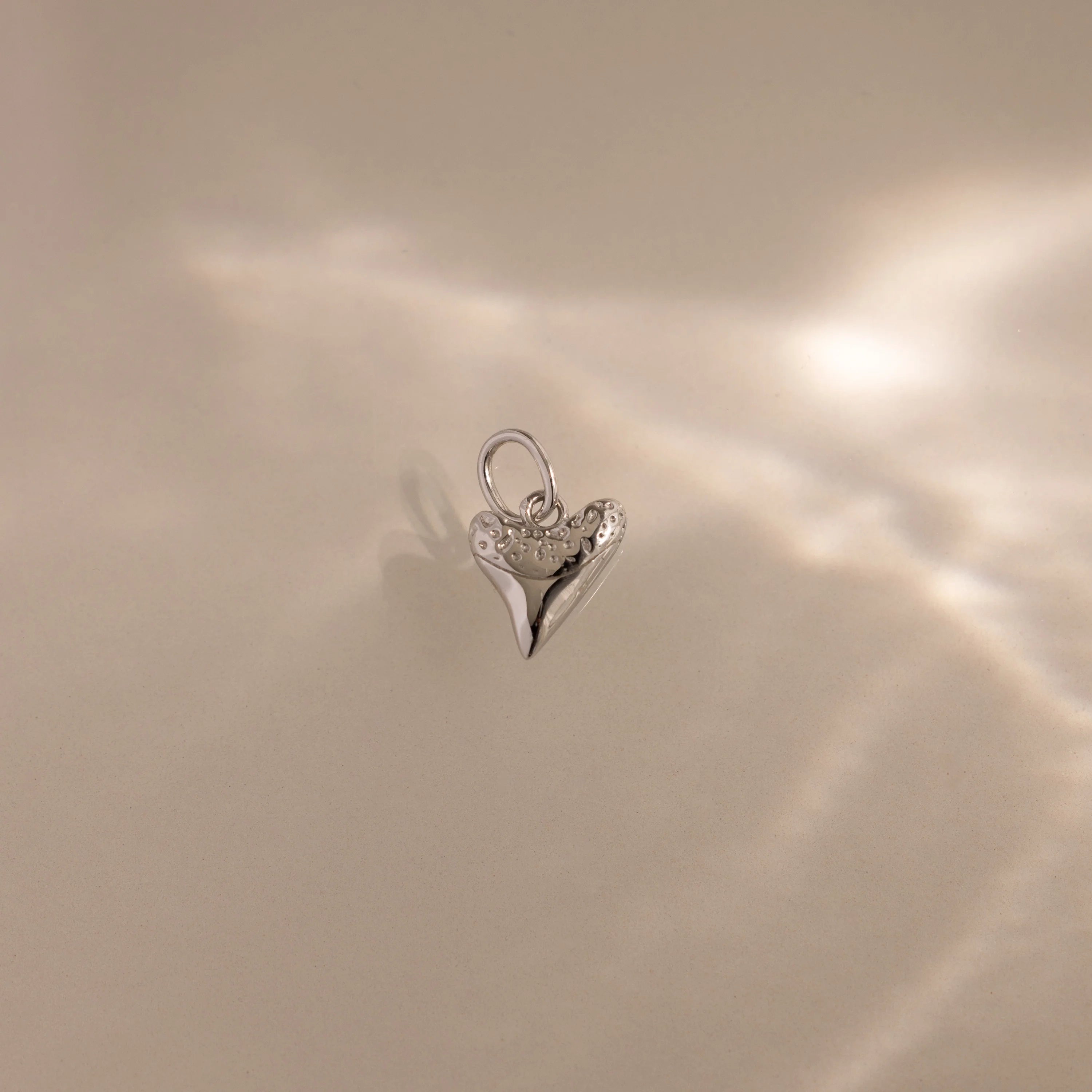 Dainty Shark Tooth Charm Silver 18K Gold Plated