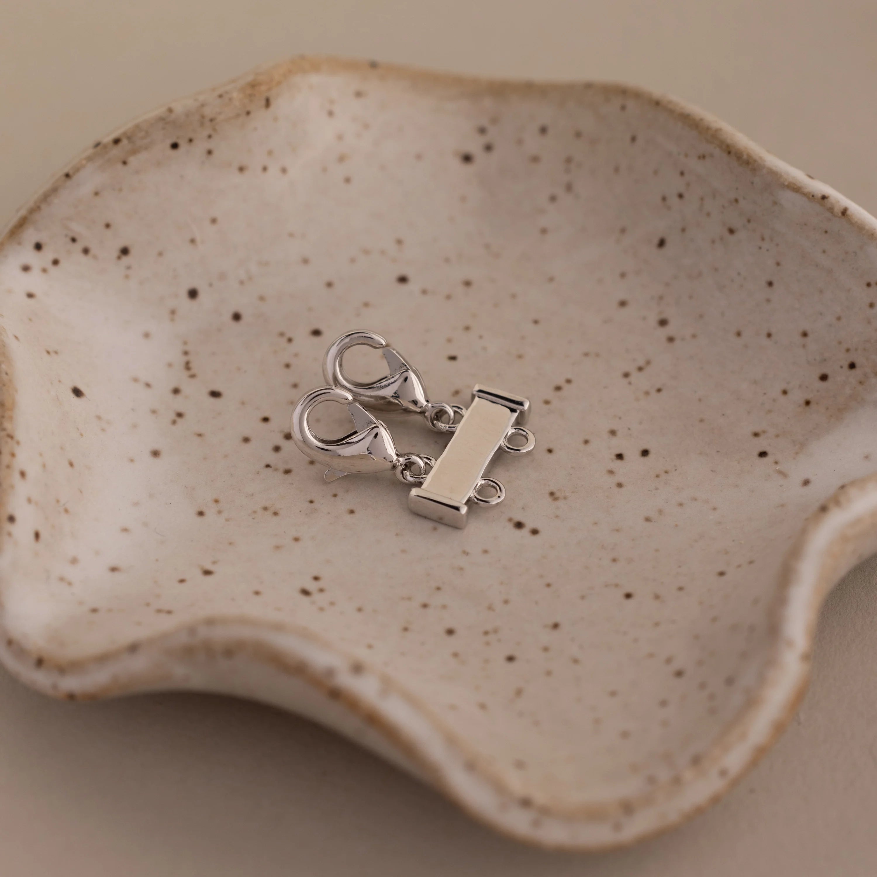 Double Layering Clasp Silver 18K Gold Plated