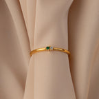 Mini Toi et Moi Birthstone Ring Silver 18K Gold Plated