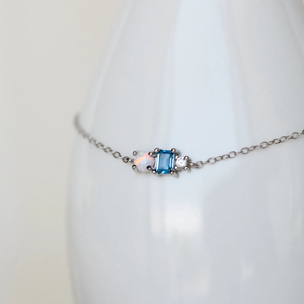 Eloise Gemstone Bracelet Silver 18K Gold Plated