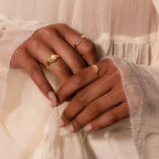Diamond Celestial Ring Silver 18K Gold Plated
