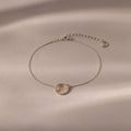 Dainty Organic Fingerprint Bracelet Silver 18K Gold Plated