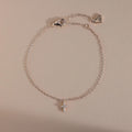 Dainty Cross Charm Bracelet Silver 18K Gold Plated