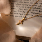Diamond Vintage Cross Necklace Silver 18K Gold Plated