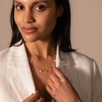 Satellite Diamond Necklace Silver 18K Gold Plated