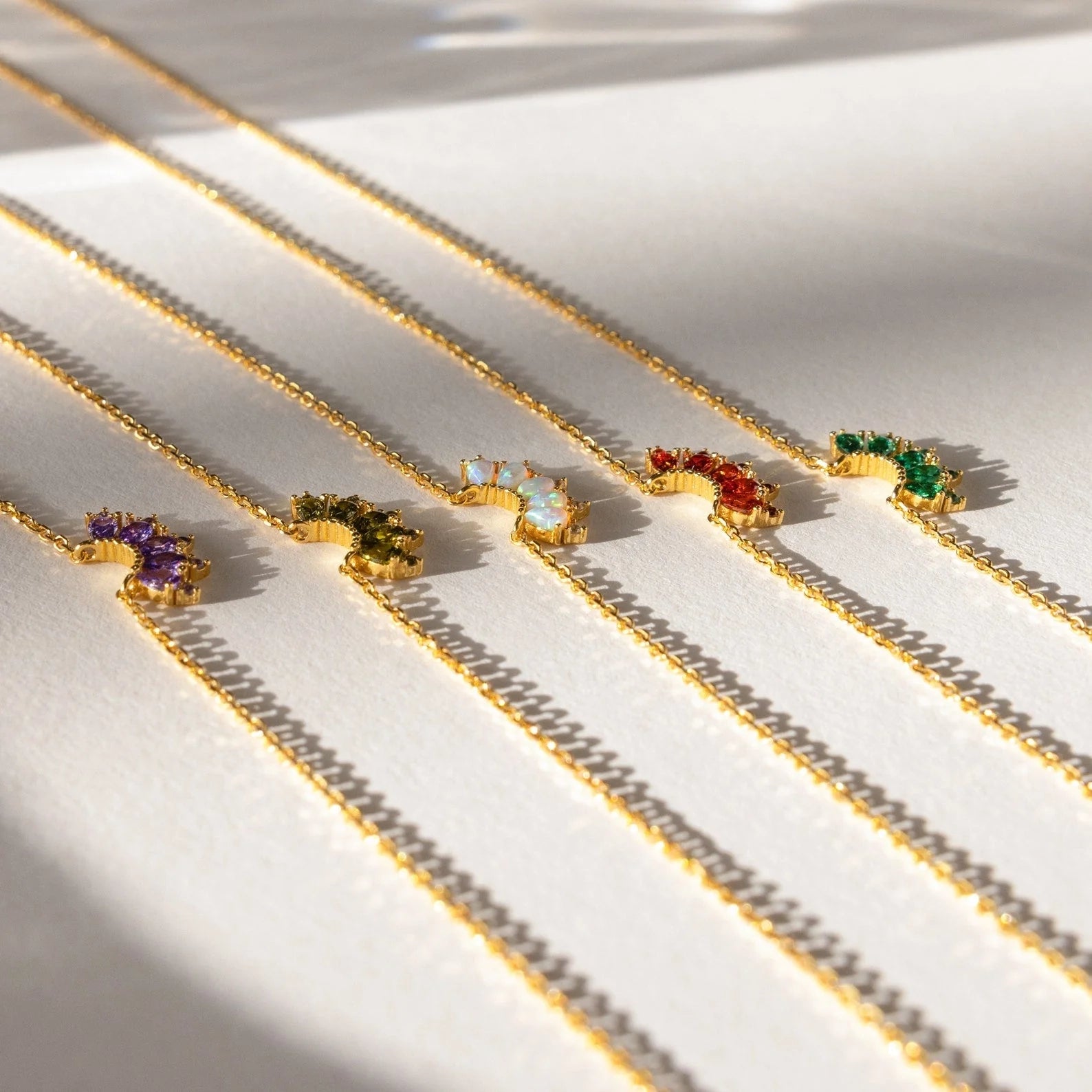 Personalized Marquise Birthstone Necklace