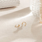 Lila Pearl Huggies Silver 18K Gold Plated