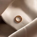 Pave Garnet Charm Silver 18K Gold Plated