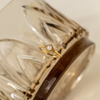 Vintage Pave Pearl Ring  Silver 18K Gold Plated