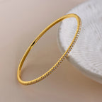 Classic Diamond Bangle Bracelet Silver 18K Gold Plated