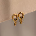 Twisted Link Earrings Silver 18K Gold Plated