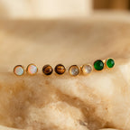 Manifest Gemstone Studs Silver 18K Gold Plated