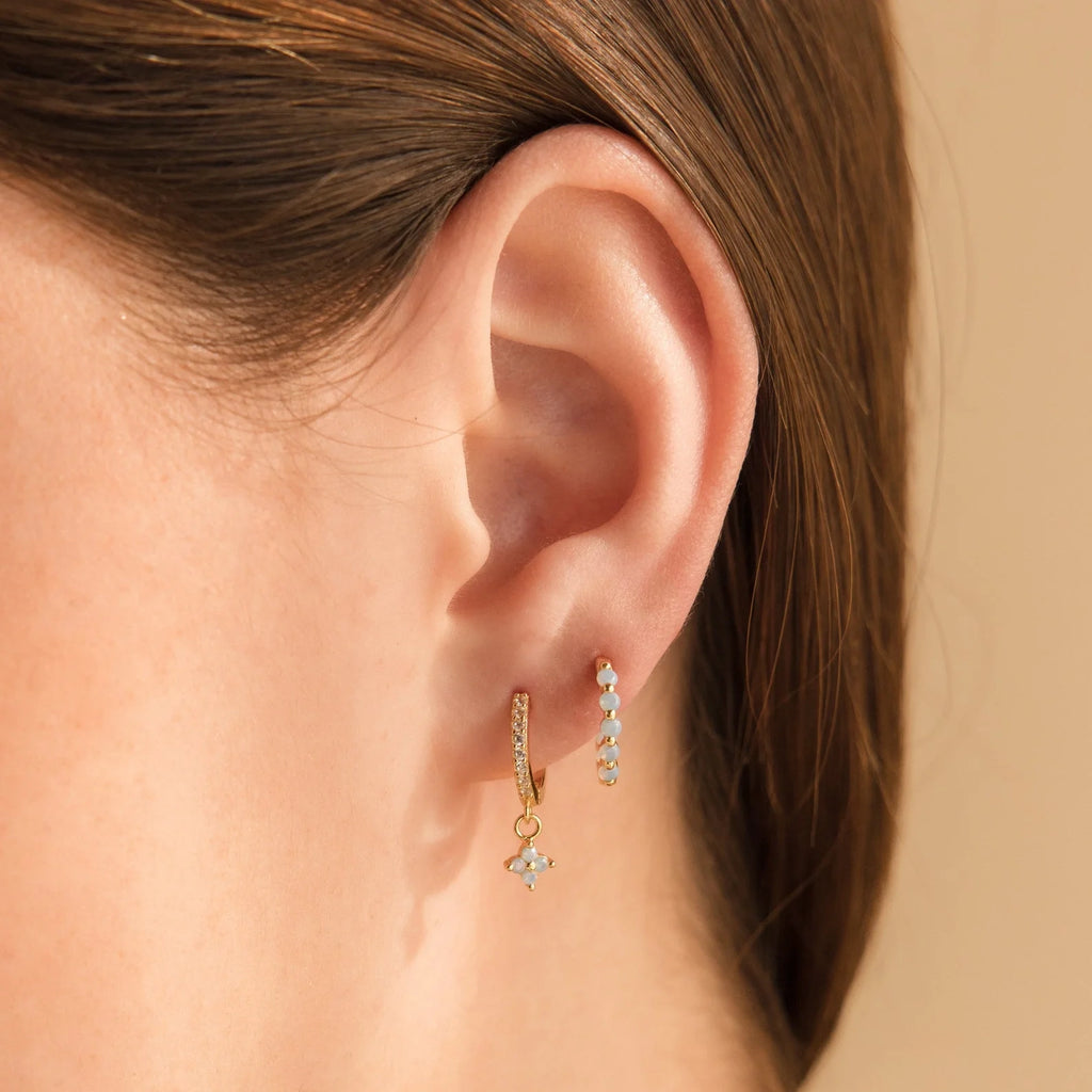 Inside Out Ivy Huggies Silver 18K Gold Plated