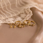 Ericka Diamond Tennis Huggies Silver 18K Gold Plated