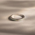 White Opal Inlay Band Silver 18K Gold Plated