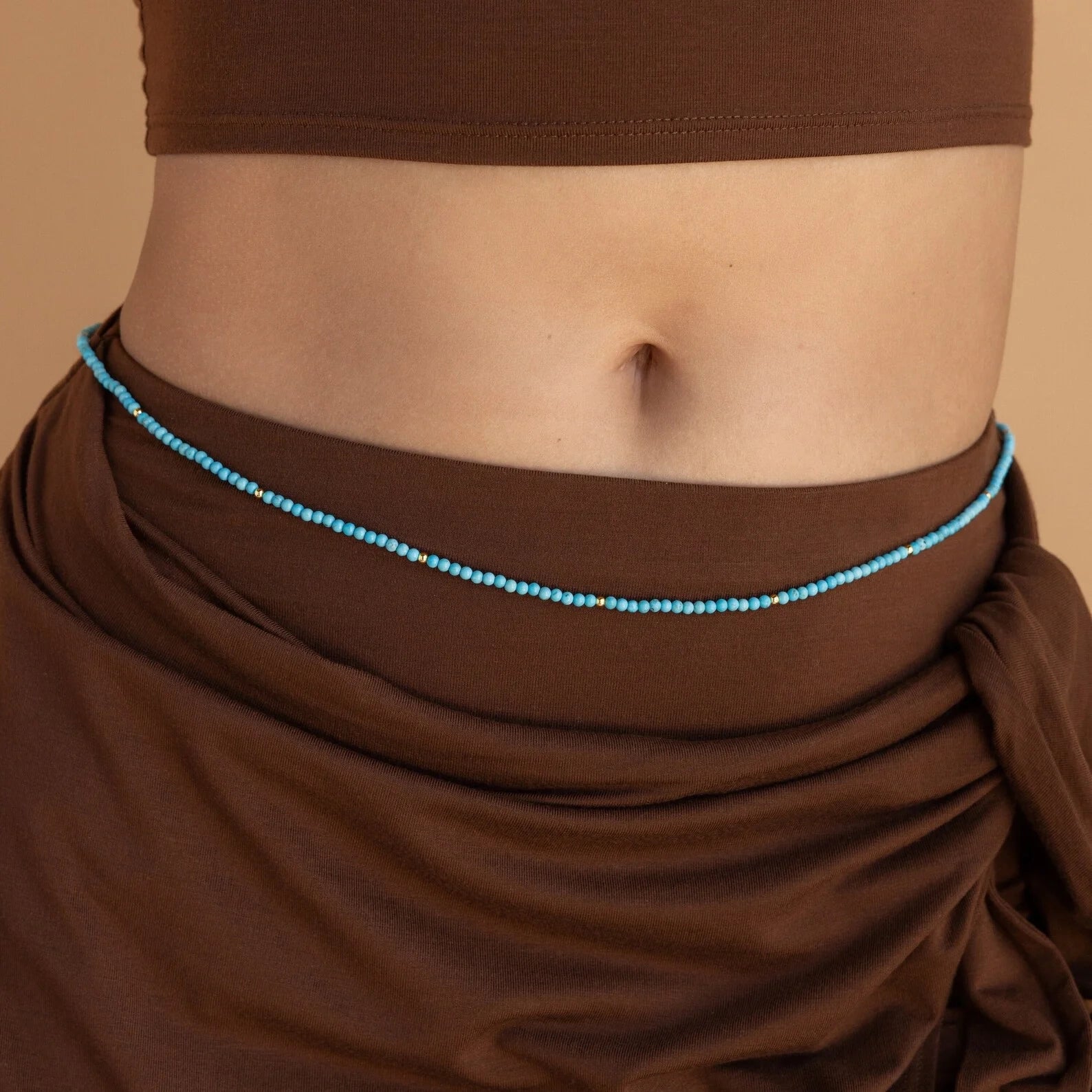 Beaded Belly Chains Silver 18K Gold Plated