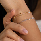 Magnolia Pearl Wrap Bracelet Silver 18K Gold Plated