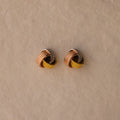 Rope Knot Studs in Mixed Metal Silver 18K Gold Plated