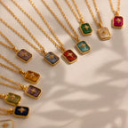 North Star Alexandrite Necklace  Silver 18K Gold Plated