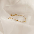 Mini Name Bar Bracelet Silver 18K Gold Plated