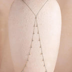 Diamond Station Body Chain Silver 18K Gold Plated