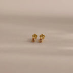 Teardrop Topaz Flat Back Studs Silver 18K Gold Plated