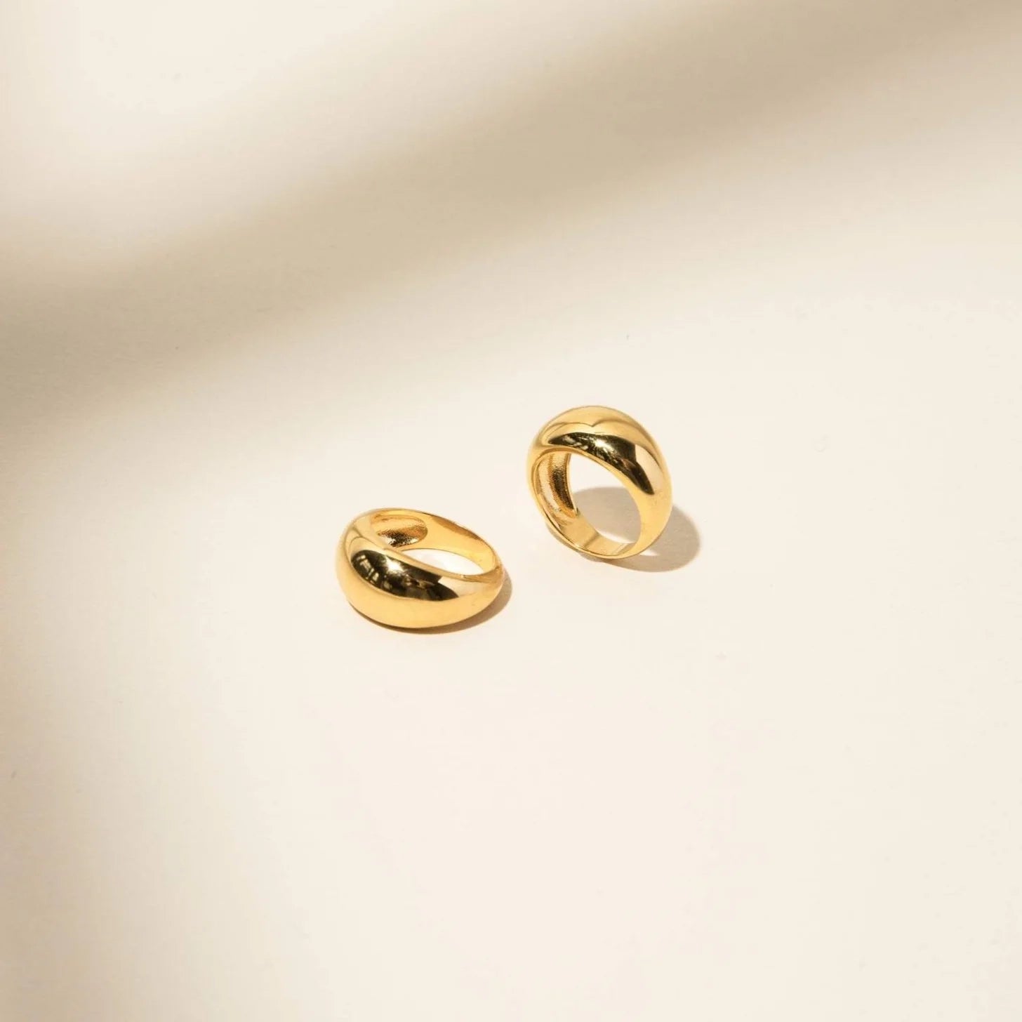 Bold Dome Ring Silver 18K Gold Plated