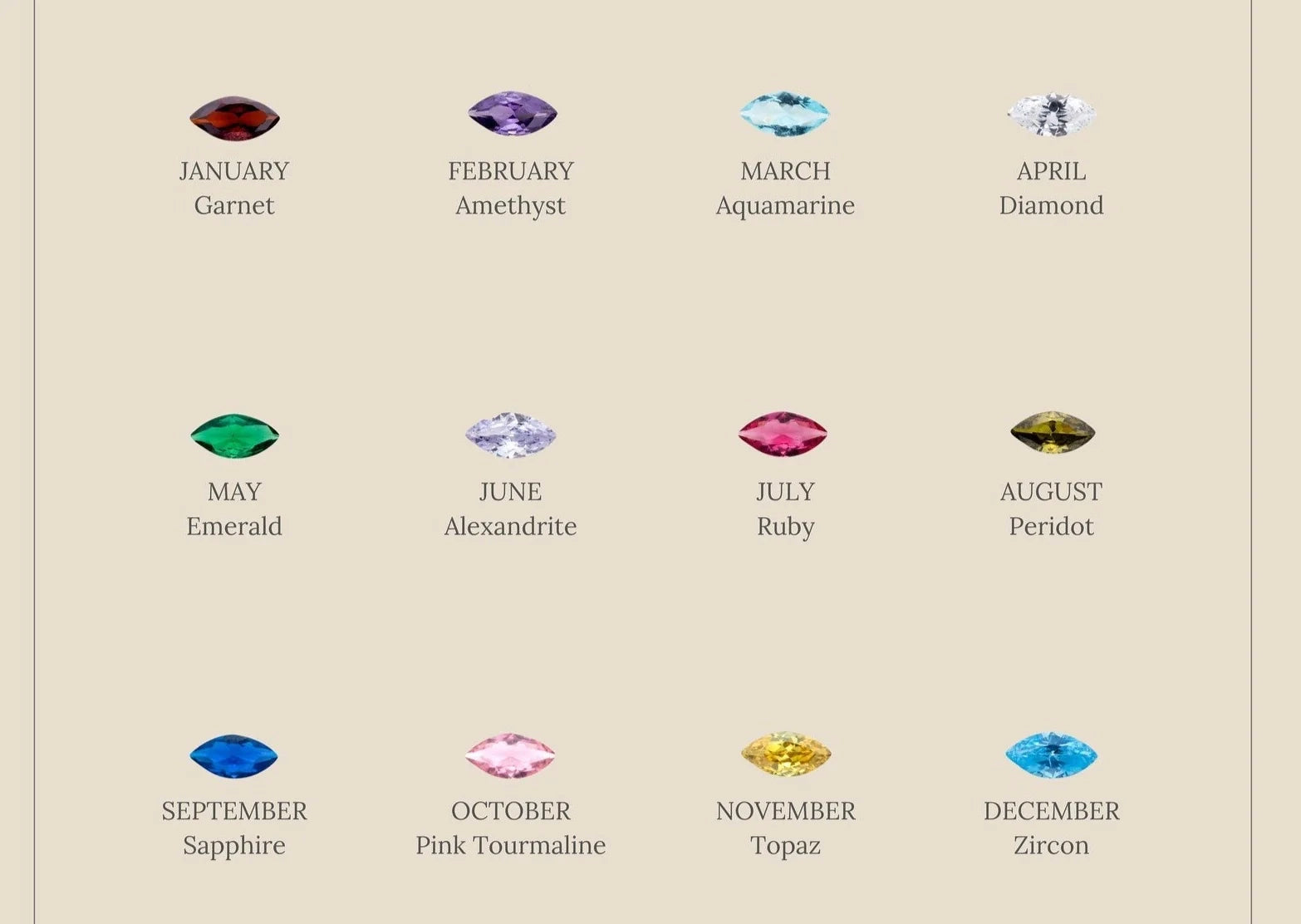 Duo Marquise Birthstone Ring