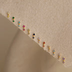 Ruby Drop Studs Silver 18K Gold Plated