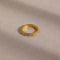 Diamond Eternity Ring Silver 18K Gold Plated