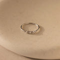 Delicate Pearl Diamond Ring Silver 18K Gold Plated