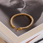 Diamonds Tennis Bracelet Silver 18K Gold Plated