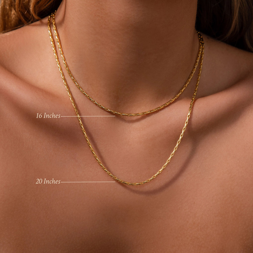 Bold Link Chain Necklace Silver 18K Gold Plated