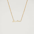 Venice Name Necklace in Box Chain Silver 18K Gold Plated