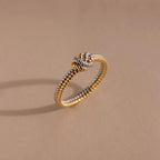Mixed Metal Knot Ring Silver 18K Gold Plated