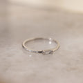 Baguette Cut Diamond Ring Silver 18K Gold Plated