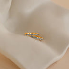 Aquamarine Pave Huggies Silver 18K Gold Plated