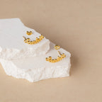 London Name Earrings Silver 18K Gold Plated