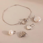 Hinged Circle Charm Bracelet Silver 18K Gold Plated
