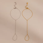 Dainty Hand Chain Bracelet Silver 18K Gold Plated
