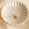 Opal Sun Necklace Silver 18K Gold Plated