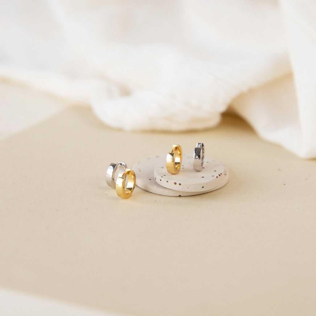 Meg Huggies Silver 18K Gold Plated