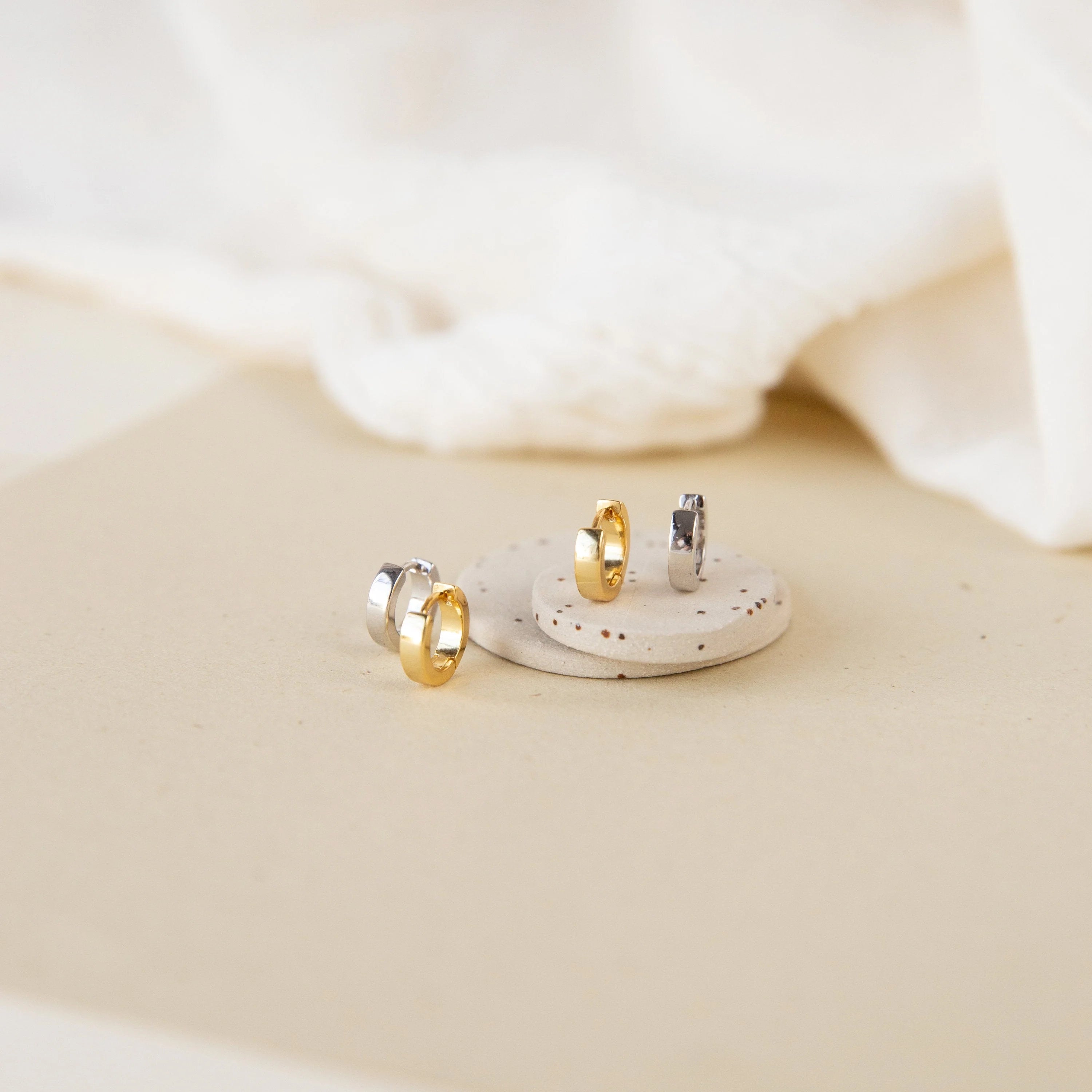 Meg Huggies Silver 18K Gold Plated